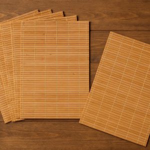 Natural Bamboo Placemats Set of 6 Eco Friendly Table Decor