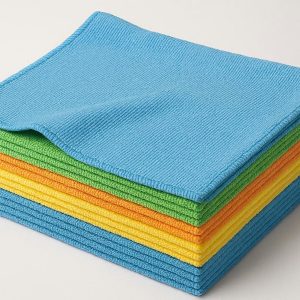 Microfiber Cleaning Cloths Set of 12 Lint Free for Kitchen and Car Use