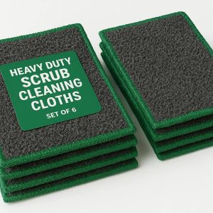 Heavy Duty Scrub Cleaning Cloths Set of 6 for Tough Kitchen Stains
