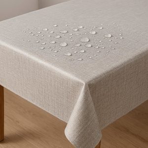 Waterproof Vinyl Tablecloth for Rectangle Tables Stain Resistant and Durable